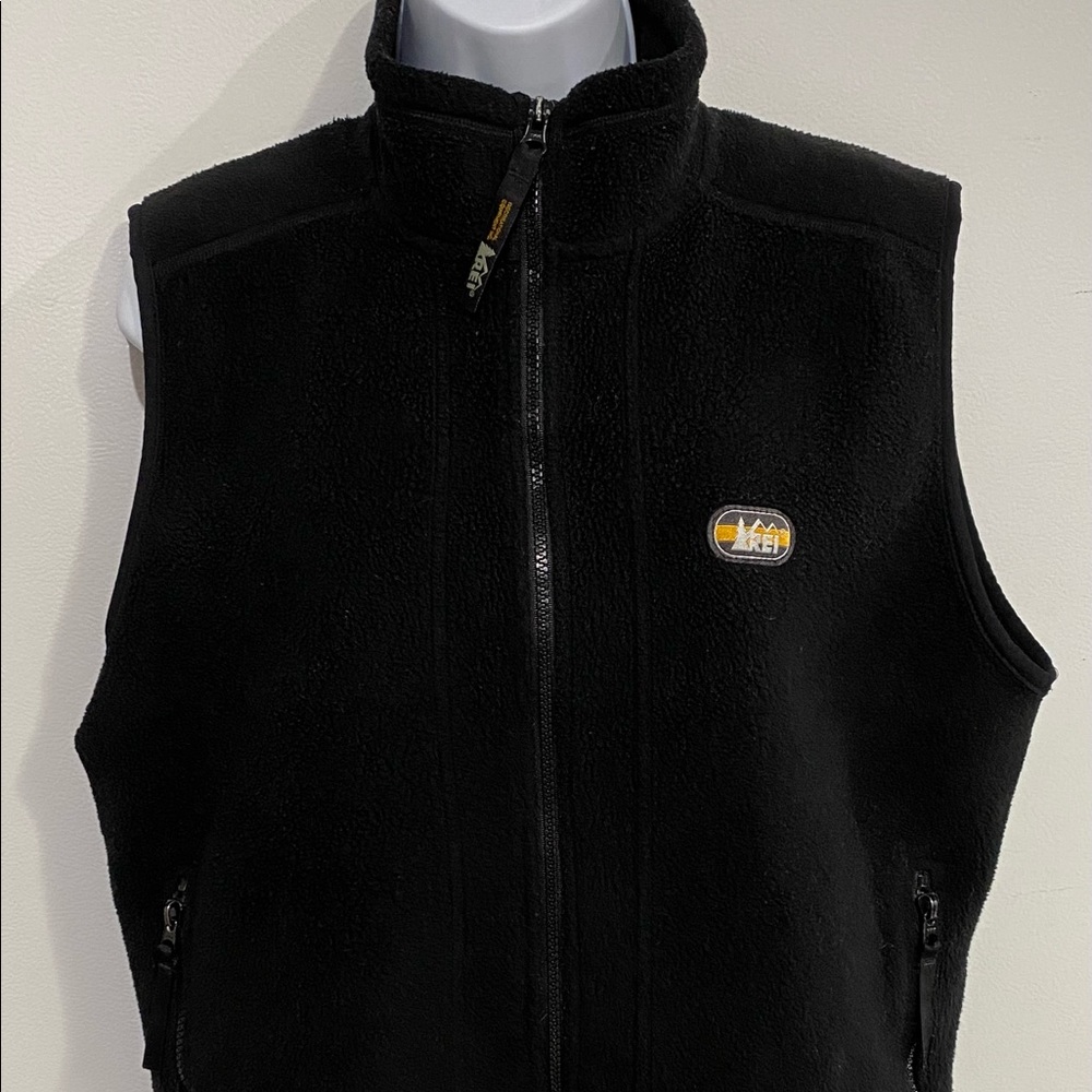 REI Womens Black Fleece Vest Large